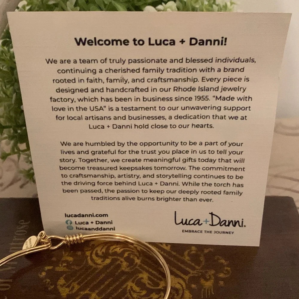 Luca + Danni Gold Bracelet with Poinsettia Flower